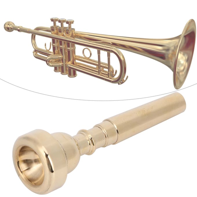 Trompetmondstuk Duurzaam Stijlvol Messing Professioneel Hoorn Muziekinstrument AccessoiresGold7C beige