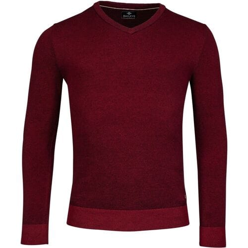 Baileys Trui V-Neck Pullover Plated Knit Rood / male