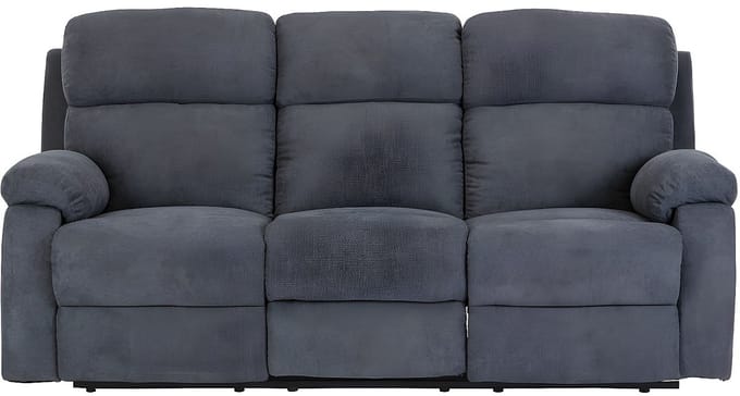 Vente-unique Driezits relaxbank van stof TOLZANO - Antraciet