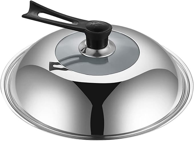 Pan deksel - Steelpan deksel - Koken - Gehard glas - 34cm - Zilverkleurig
