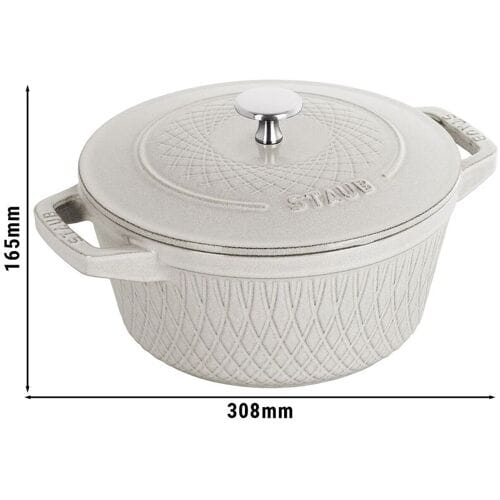 STAUB LA COCOTTE - Kookpot - Ø 240mm - Gietijzer - Witte truffel