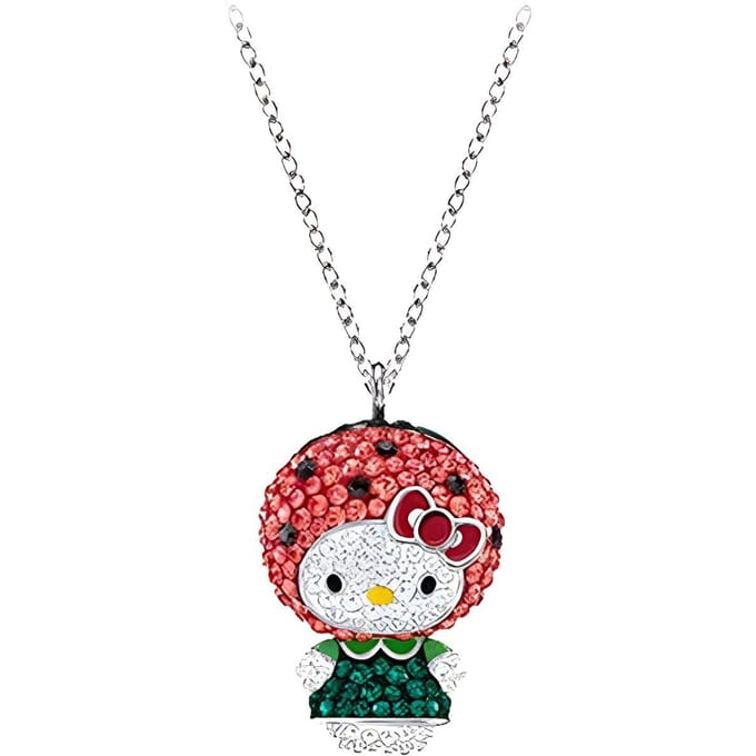 Swarovski Hello Kitty Watermeloen Ketting Damesketting 5373134 White Gold-Plated,F white