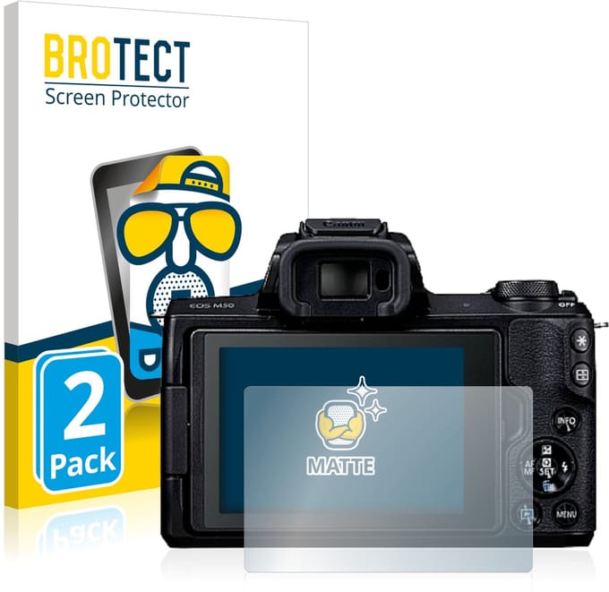 BROTECT - Screenprotector voor Canon EOS M50 - Folie Beschermfolie matte 2 Stuks