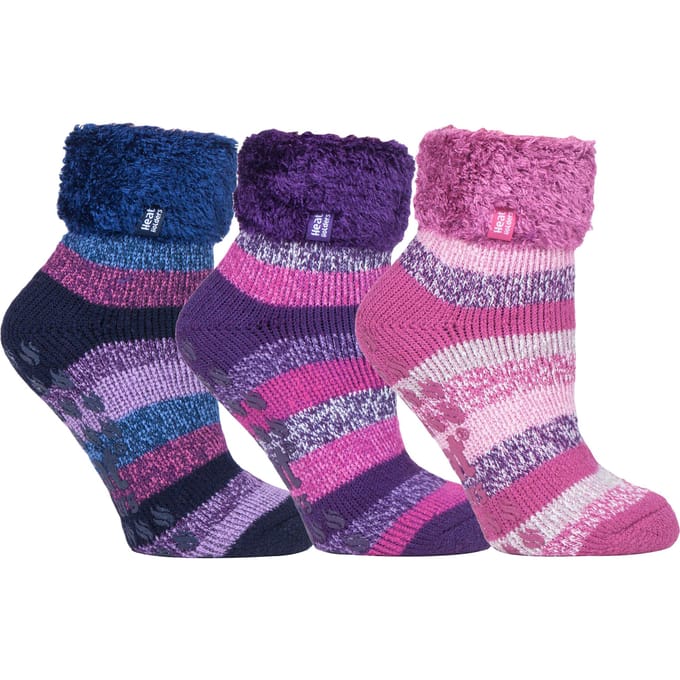 Heat Holders - Set van 3 gevoerde antislipsokken voor dames - Pack 5