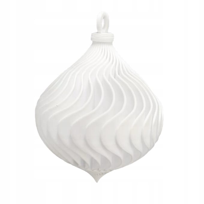 SMX Design - 3D Geprinte Kerstbal - Wit - Ruimtelijk - Modern