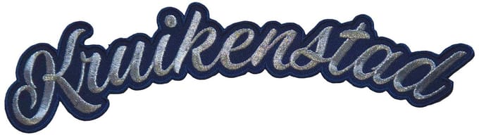 Kruikenstad Zilver Glitter Rugembleem- Strijk embleem - Carnavalskleding - Carnaval accessoires