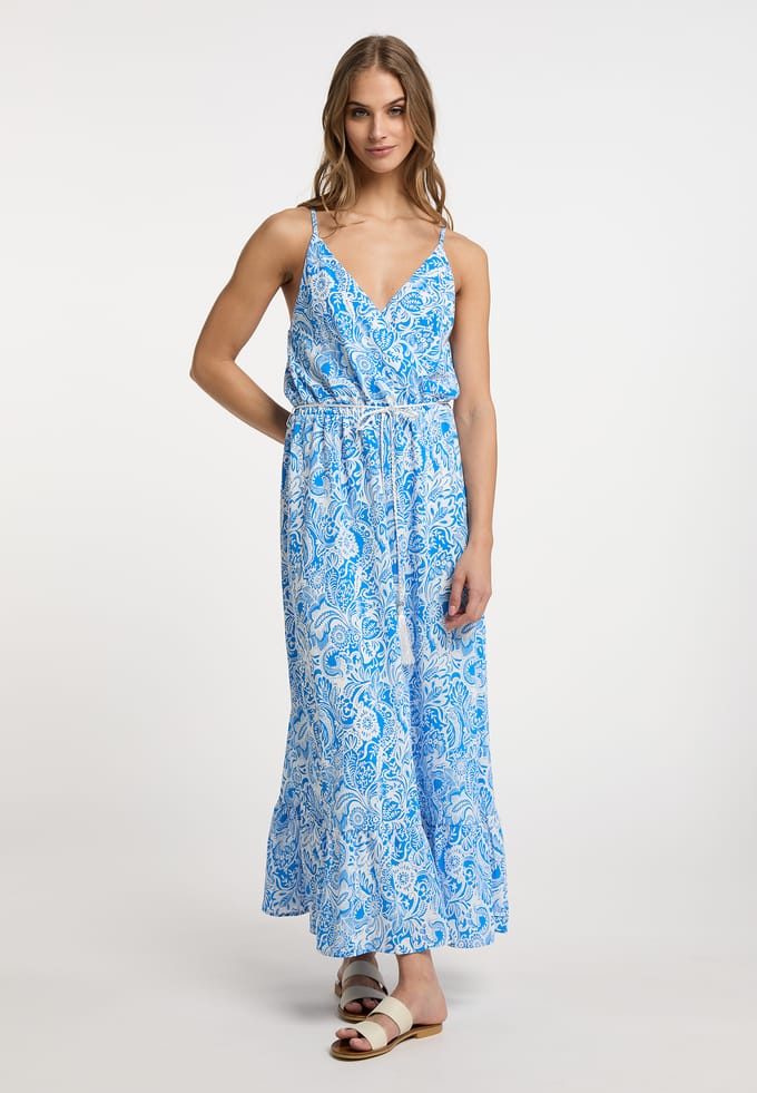IZIA Jurk Dames blauw wit