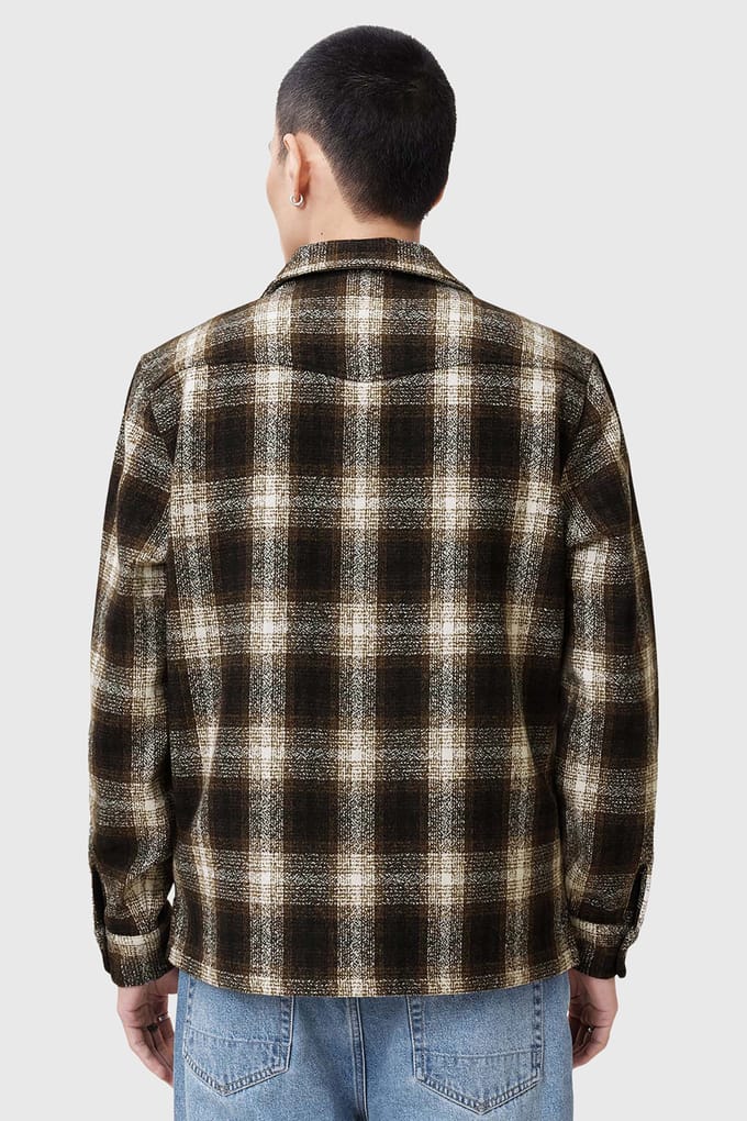 AllSaints Alvar Ls Shirt Brown Größe: S | Casual hemden Outlet | Herren | Braun