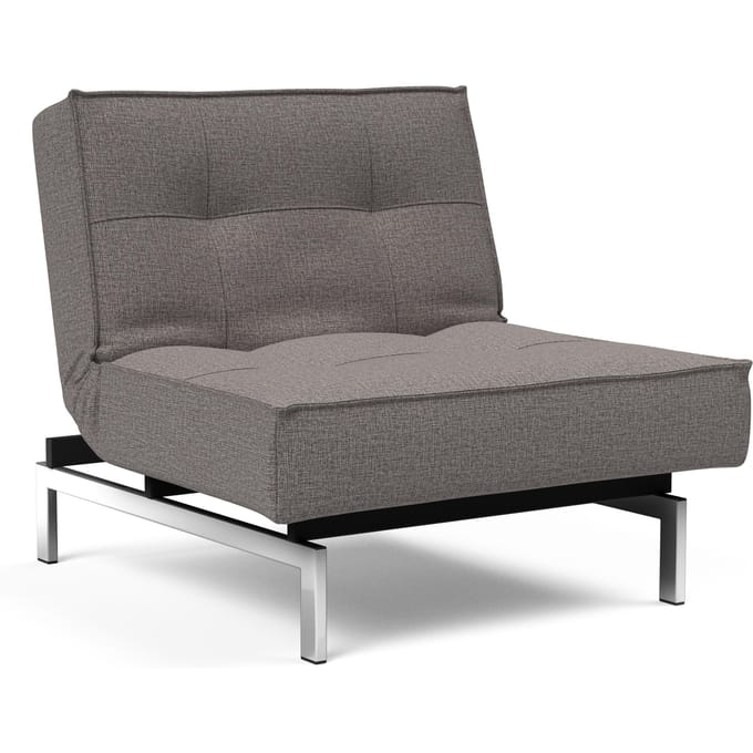 Innovation Living - Splitback fauteuil - grijs - Mixed Dance - chroom - 4 - 6 Wochen