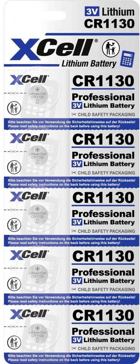XCell Knoopcel CR1130 3 V 5 stuk(s) 48 Lithium