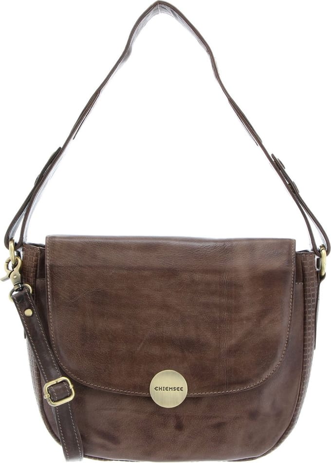 CHIEMSEE Leren Schoudertas Brisbane Shoulderbag Brown Bruine
