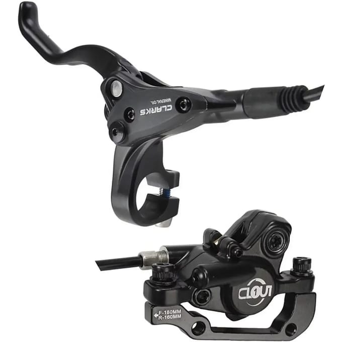 Voorste schijfremmen achter Clarks Cycle Systems