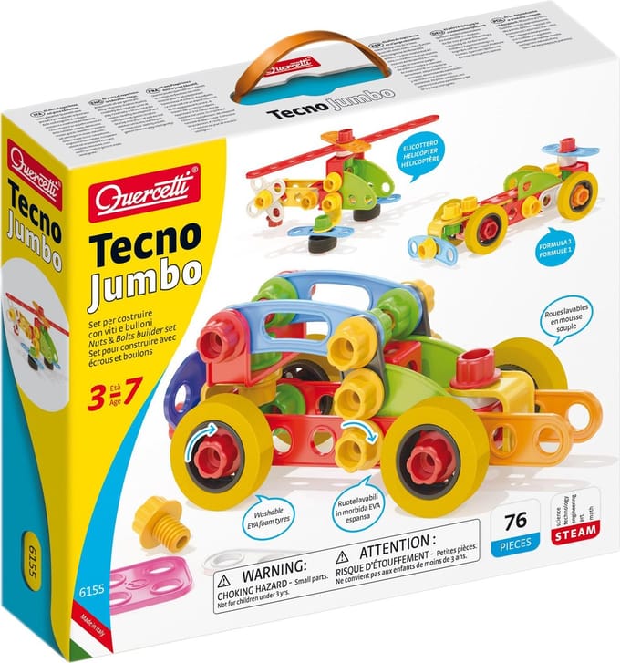 Quercetti Tecno Jumbo Bouwpakket - 72-delig voor 3-7 jaar