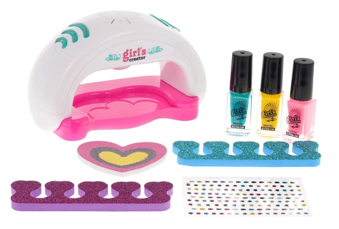 Nagelstudio Set Kinderen met LED Lamp, Lakjes & Separators