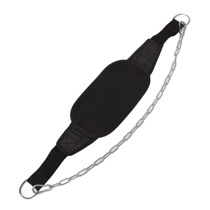 Gewogen Dip Riem met Verdikte Ketting Krachttraining voor Pull Up Gewichtheffen Powerliften gray