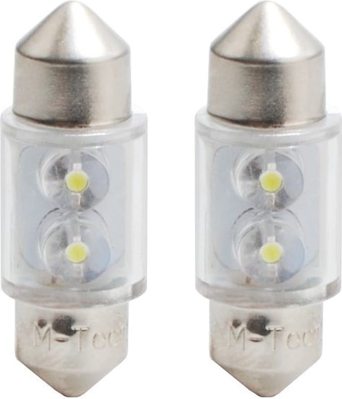 C5W 31mm autolamp 2 stuks wit | LED festoon | SV8.5 0.13W - 12V DC