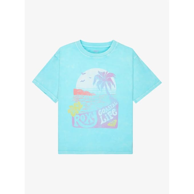 Roxy Washed T-shirt Met Korte Mouwen Blauw 16 Years Meisje