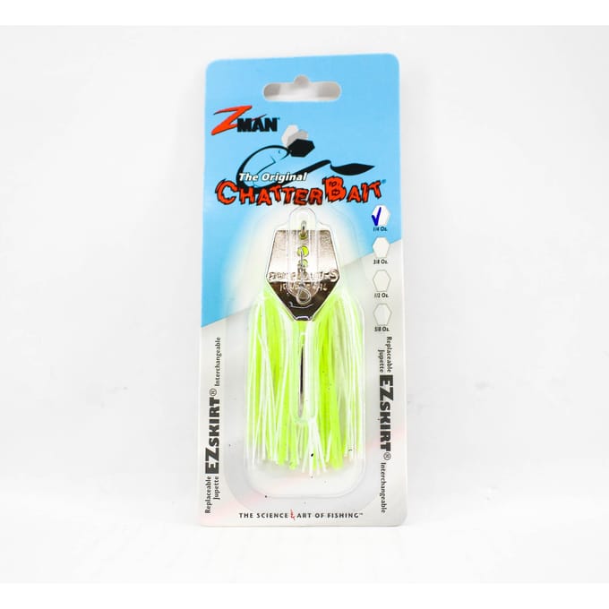 Zman Chatterbait 1/4 oz Zinkende Kunstaaskaart Wit Goud (0259) blue