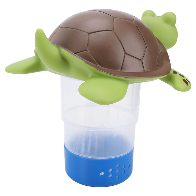 Drijvende Chlorinator Dispenser PVC Schattig Schildpad Design Zwembad Tablet Dispenser Chlorinator Mand gray