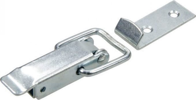 Eierkistsluiting met haak 55 x 13 mm - Incl. tegenstuk - Kistsluiting