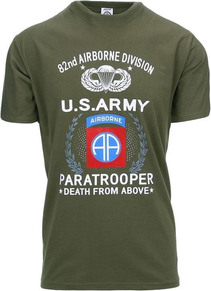 T-shirt U.S. Army Paratrooper 82ND Groen M