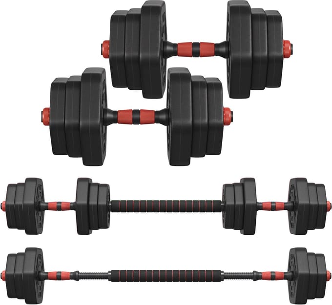 SONGMICS - Dumbells - Dumbells Set - Dumbells 10 kg - Hexagon Dumbells - Voor Krachttraining