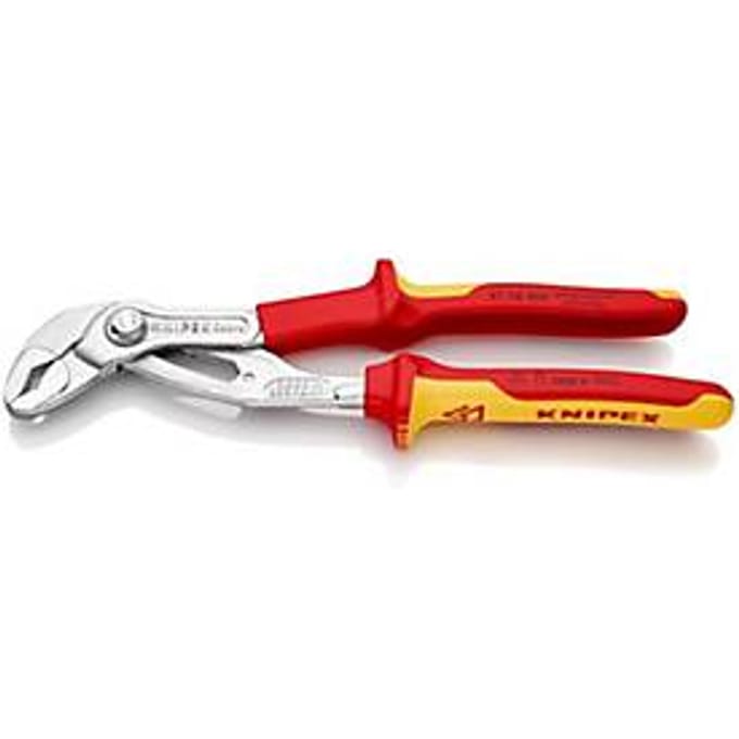 KNIPEX Cobra waterpomptang, L 250 mm, klembreedte 46 mm, VDE, verchroomd, meercomponentenmantel