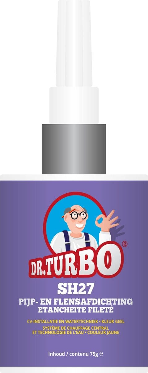 Dr. Turbo SH27 Pijp en Flensafdichting - 75 Gram -  voor Cilindrische Delen - Borgmiddel