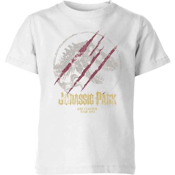 Jurassic Park Lost Control Kids' T-Shirt - White - 122/128 (7-8 jaar)