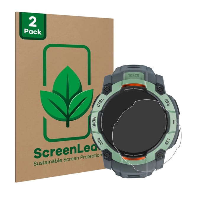 2 Stuks Screenprotector voor Garmin Instinct 3 AMOLED / Solar (45 mm) - Hoogwaardige Beschermfolie transparant