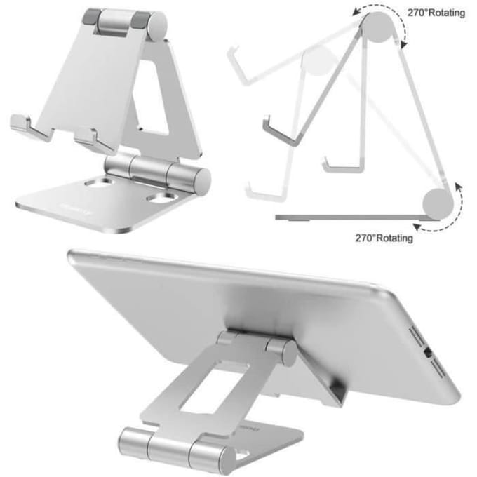 Telefoonhouder - WF - WF15053 - Aluminium - Verstelbaar - Bureau - Zwart