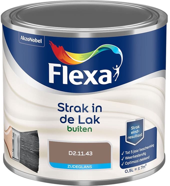 Flexa - Strak In De Lak Buitenlak Zijdeglans - D2.11.43 - Mengverf - 500 Ml