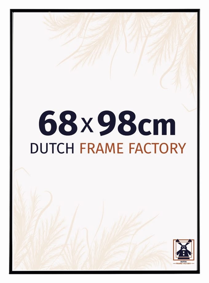 Fotolijst 68x98 cm - Kunststof - Zwart Hoogglans - Easy