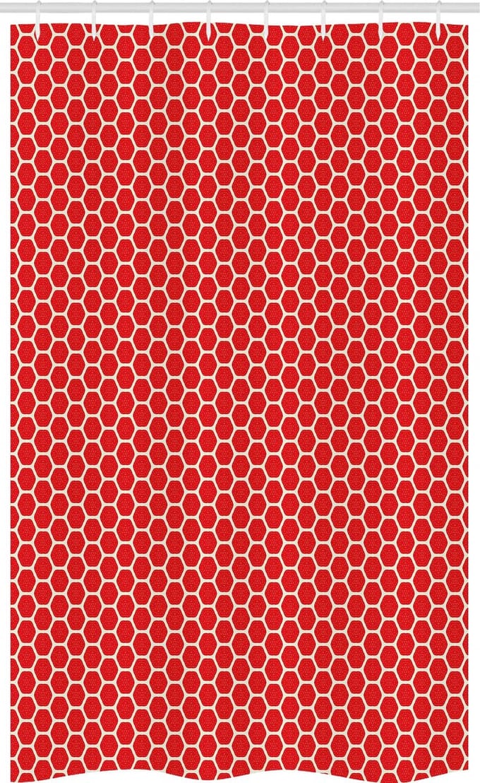 ABAKUHAUS Douchegordijn 120x180 – mintgroen & koraal, polyester