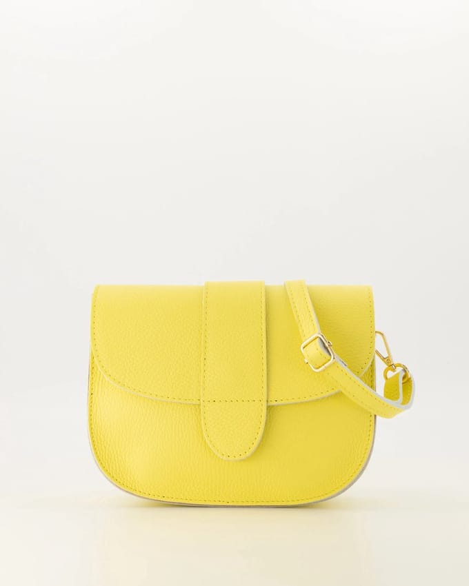 TAS - crossbody- geel- leer