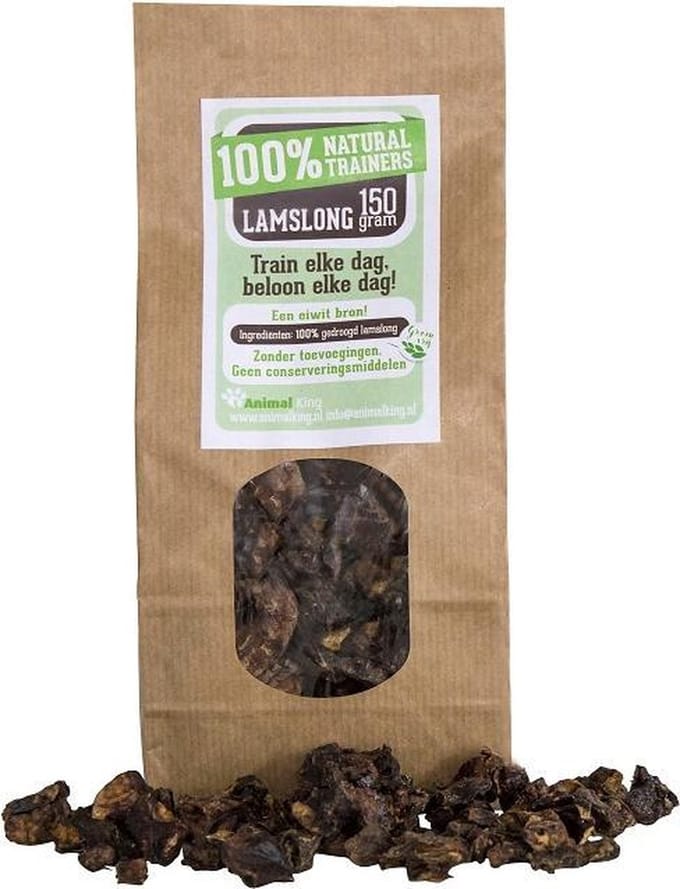 Lamslongtrainers-3 x 150 gram-Animal King-Hondensnacks