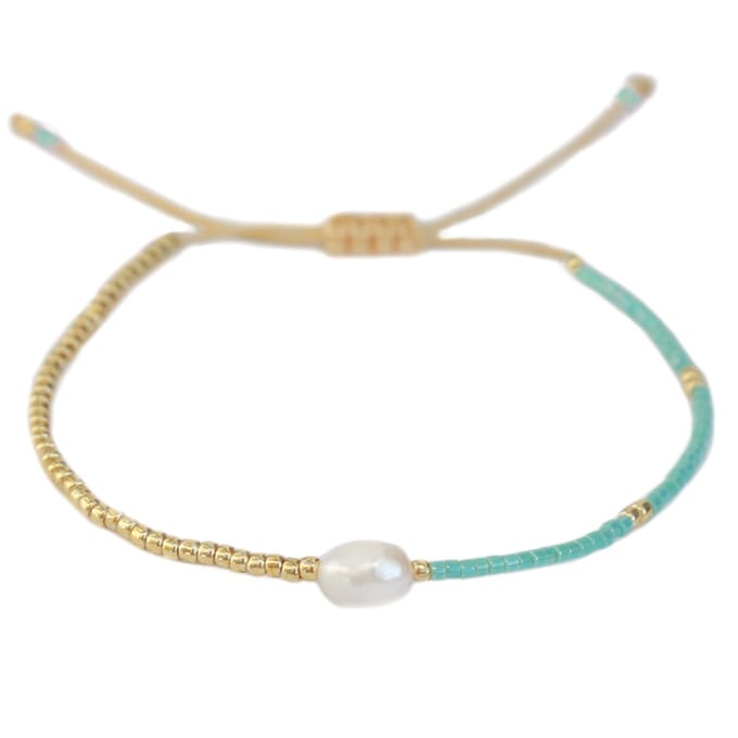 Armband miyuki parel turquoise