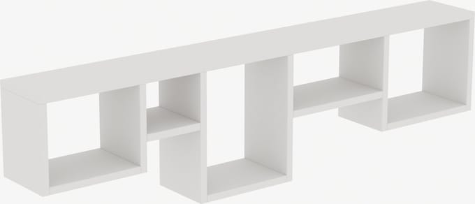 Asir - Wandplank - Wit - 120 x 17 x 32 cm