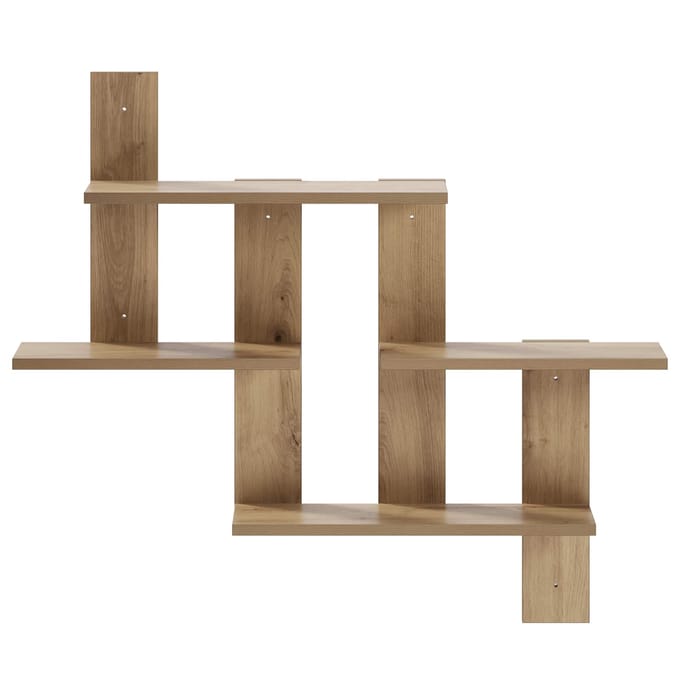 vidaXL - Wandplank - Artisan - eiken - 85 - x - 13,5 - x - 73,5 - cm - Bewerkt - hout