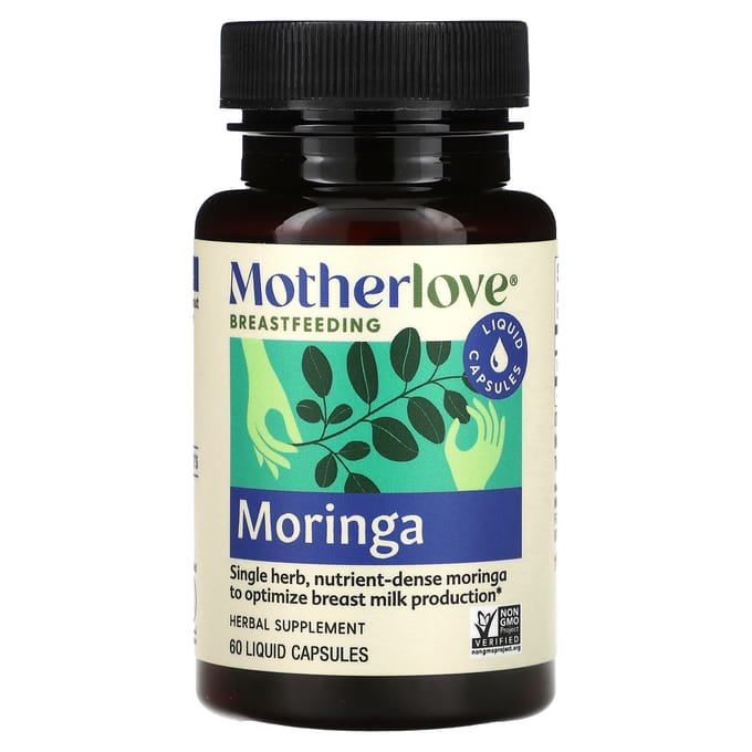 Moederliefde, borstvoeding, moringa, 60 vloeibare capsules