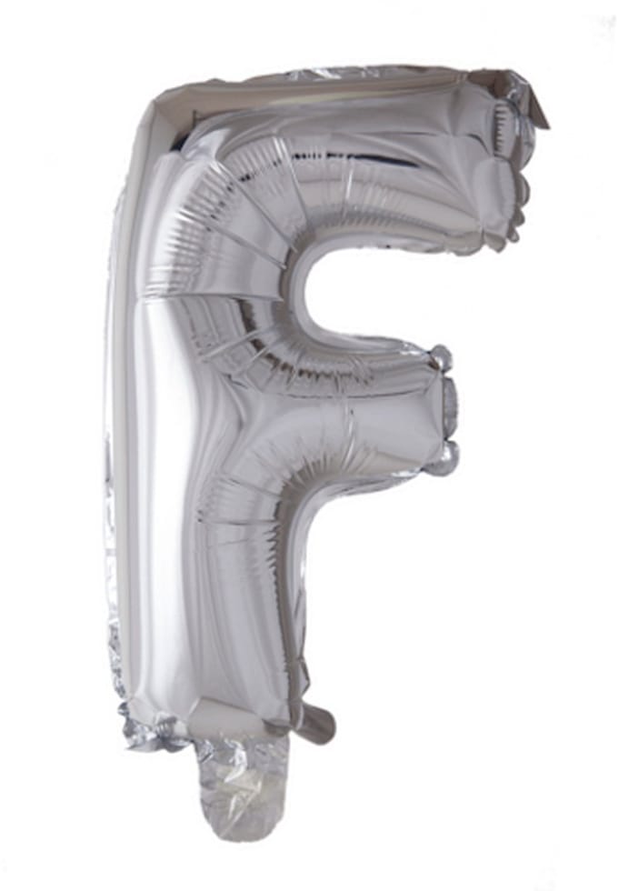 Folie Ballon Letter 40″ F - Zilver