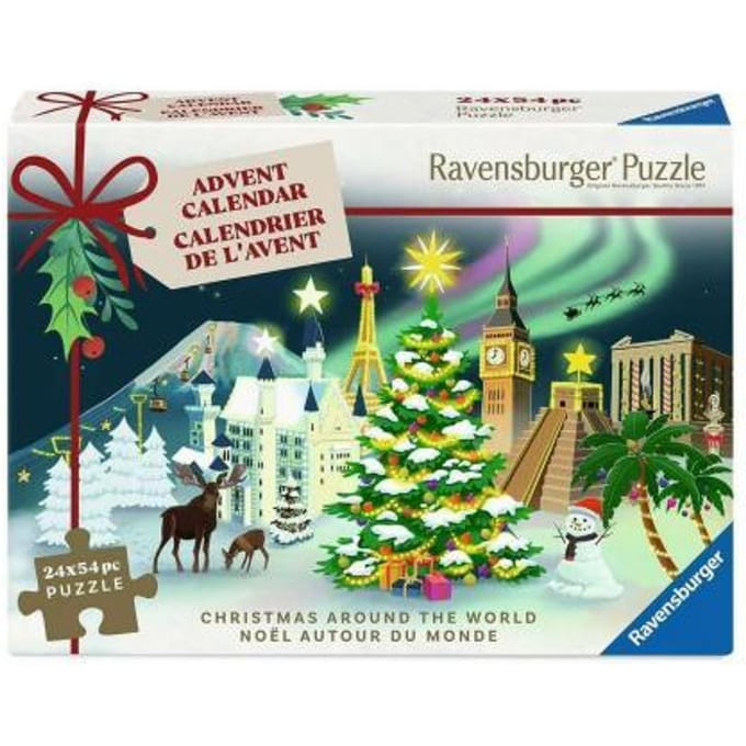 Ravensburger - Christmas Around the World - Adventskalender - 24 Mini Legpuzzels van 54 stukjes