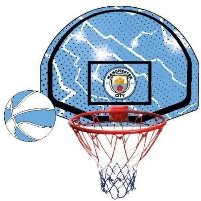 Manchester City - mini basketbalset - inclusief mini basketbal