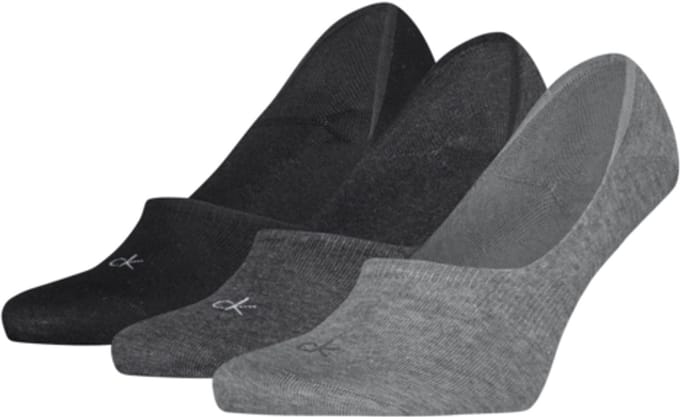 Calvin Klein Footies Mid Cut Heren 3-Pack Grey Melange