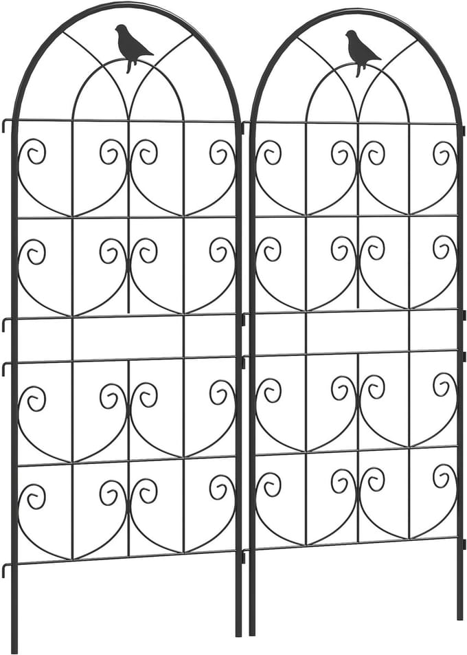 Outsunny-Rankgitter-Metall-50L x 1,3B x 120H cm-Schwarz