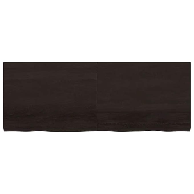 vidaXL - Wandschap - behandeld - massief - eikenhout - donkerbruin