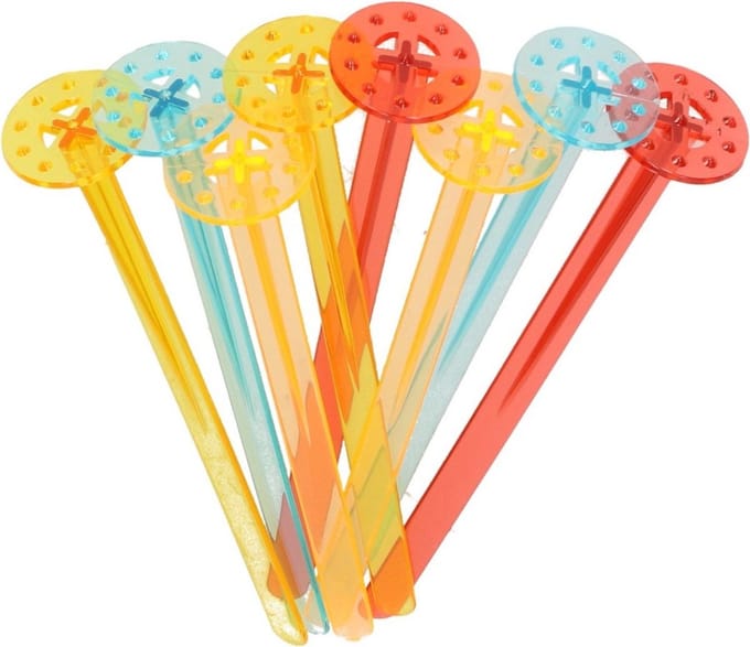 Finnacle - 16 herbruikbare roerstaafjes - kleurrijk en duurzaam - 18 cm kunststof