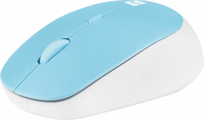 Natec Harrier 2 - Muis - Bluetooth 5.1 - Wit Blauw - Muis - Optisch - 4 knoppen - Blauw