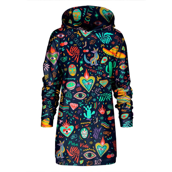 "Colorful Mexico" Oversize hoodiejurk