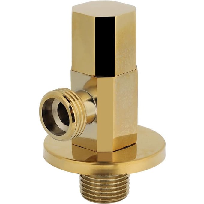 Badkamer Messing Goud Hoekstopkraan Waterregelkraan Kraan Hoekkraan beige